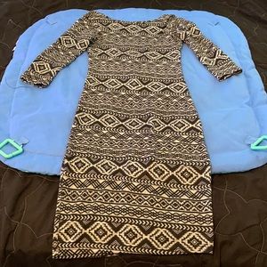 Long sleeve dress gray and black size small